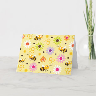 Bienen und Blume Karte