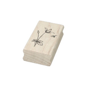 Bienen und Blume Kunst Briefmarke Gummistempel