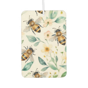 Bienen und Blume - Muster für Honigcreme aus Creme Autolufterfrischer