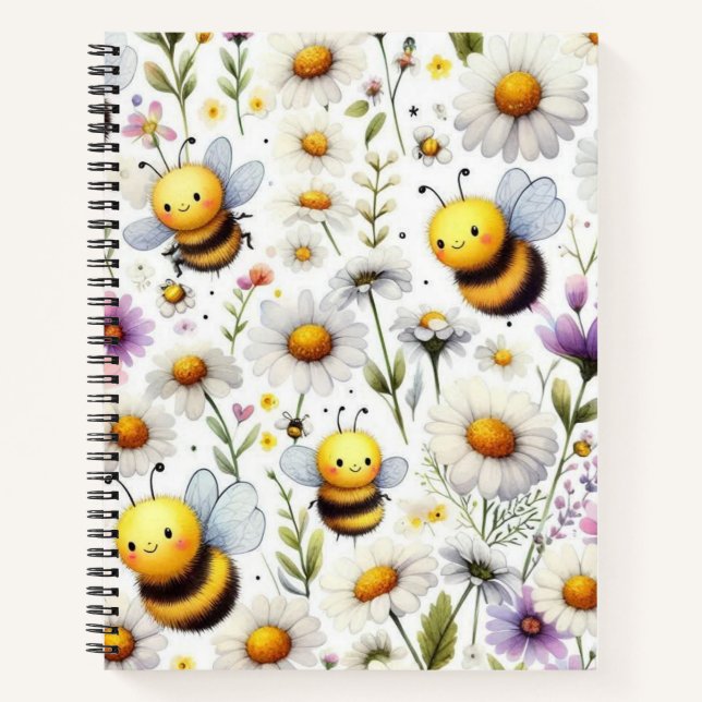 Bienen und Blume Notizbuch (Vorderseite)