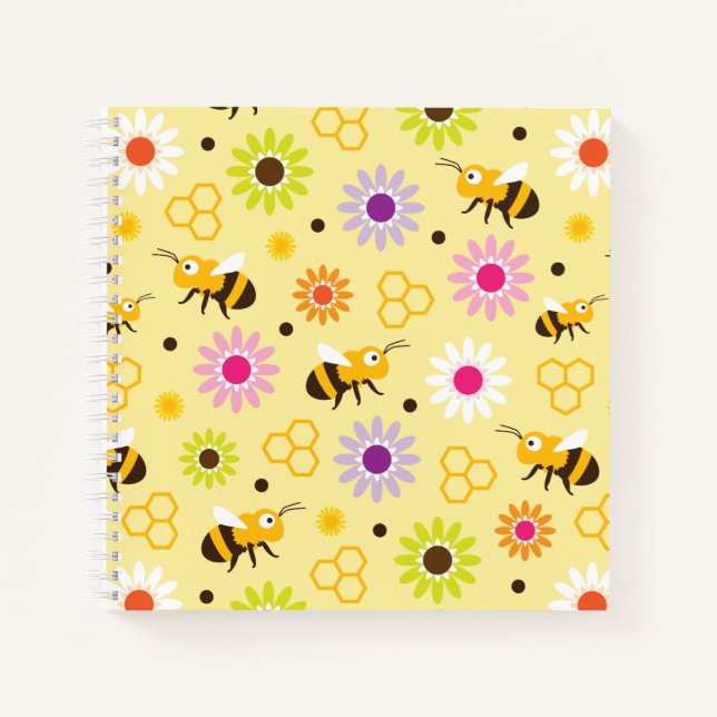 Bienen und Blume Notizbuch (Vorderseite)