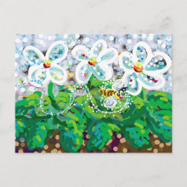 Bienen und Blume Postkarte