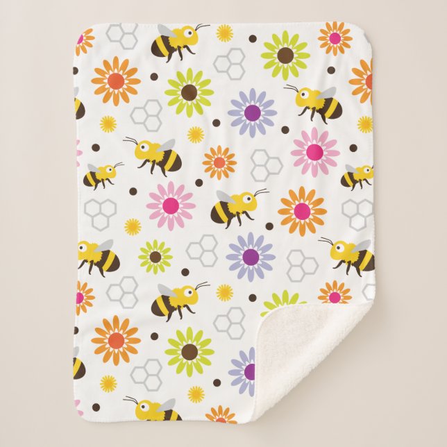 Bienen und Blume Sherpadecke (Vorderseite)