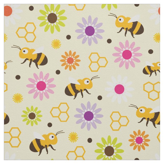 Bienen und Blume Stoff (Muster)