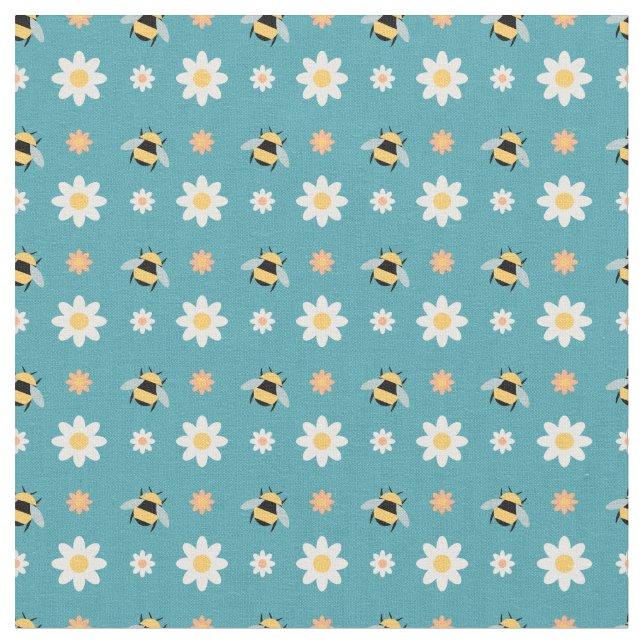 Bienen und Blume Stoff (Nahaufnahme)