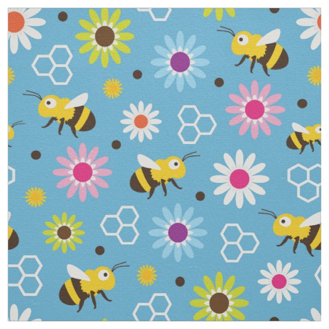 Bienen und Blume Stoff (Muster)