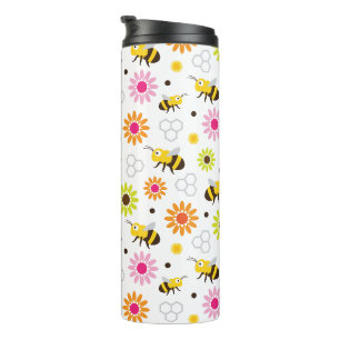 Bienen und Blume Thermosbecher
