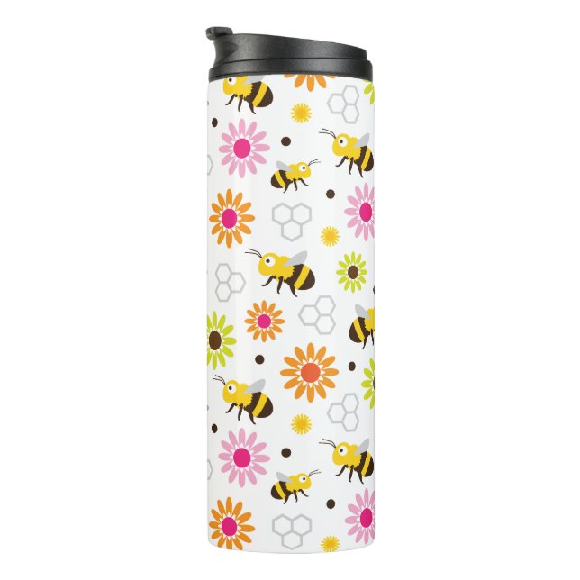 Bienen und Blume Thermosbecher (Nach rechts gedreht)