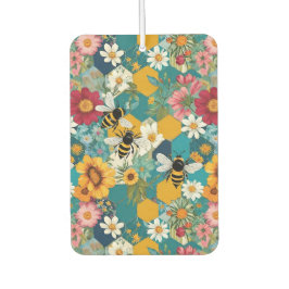 Bienen und Blumen Biene Blumenmuster Autolufterfrischer