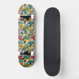 Bienen und Blumen Biene Blumenmuster Skateboard