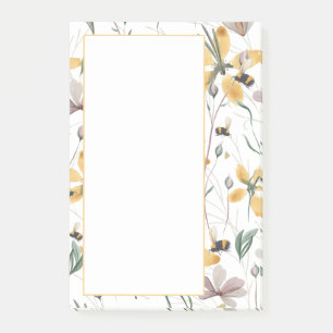 Bienen und Botanicale 4"x6" Post-it Klebezettel