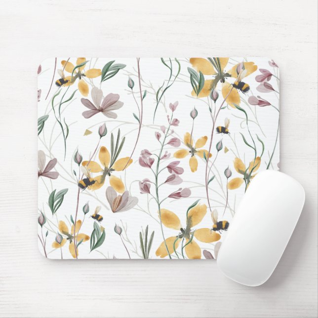 Bienen und Botanische Maus Pad Mousepad (Mit Mouse)