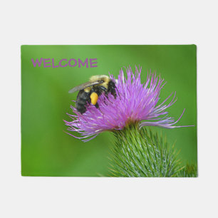 Bienen-und Distel-willkommene Fußmatte