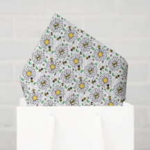 Bienen und Gänseblümchen Seidenpapier