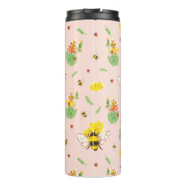 Bienen und Glückskäfer  Thermosbecher