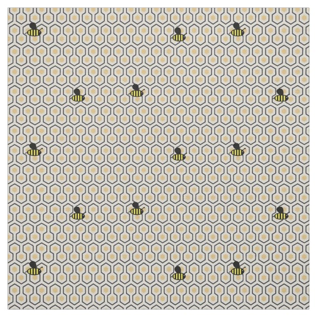 Bienen und Honeycomb Style 2 Kinderskraft Stoff (Muster)