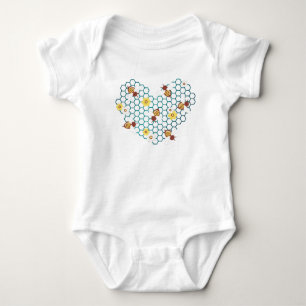 Bienen und Honig in einem Hive Baby Bodysuit Strampler