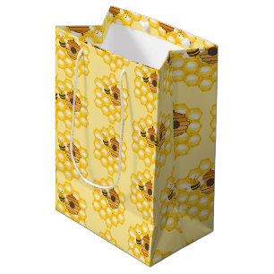Bienen und Honigwabe Mittlere Geschenktüte