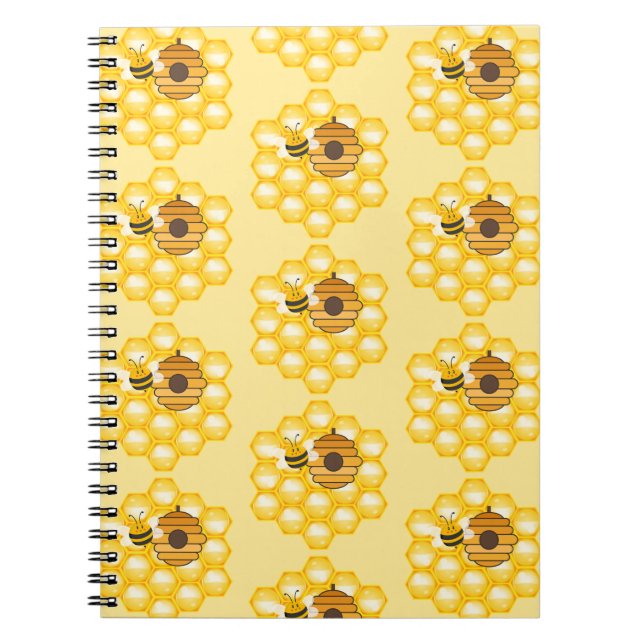 Bienen und Honigwabe Notizblock (Vorderseite)