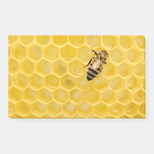 Bienen und Honigwabe Post-it Klebezettel (Vorderseite)