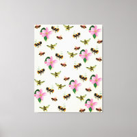 Bienen und Hummeln und Obstblüten