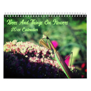 Bienen und Insekten auf Blumen Natur Kalender