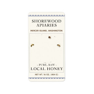 Bienen und Lavender Mini Honey Label Adressaufkleber