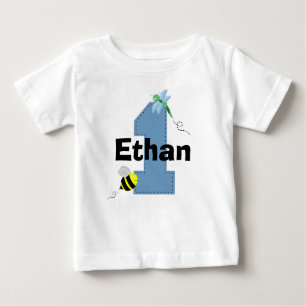 Bienen-und Libellen-erstes Geburtstags-Shirt Baby T-shirt