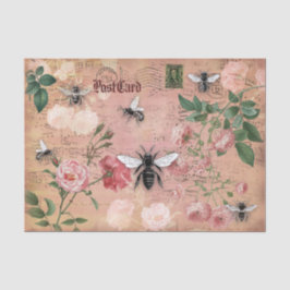 Bienen und Rose Ephemera Seidenpapier