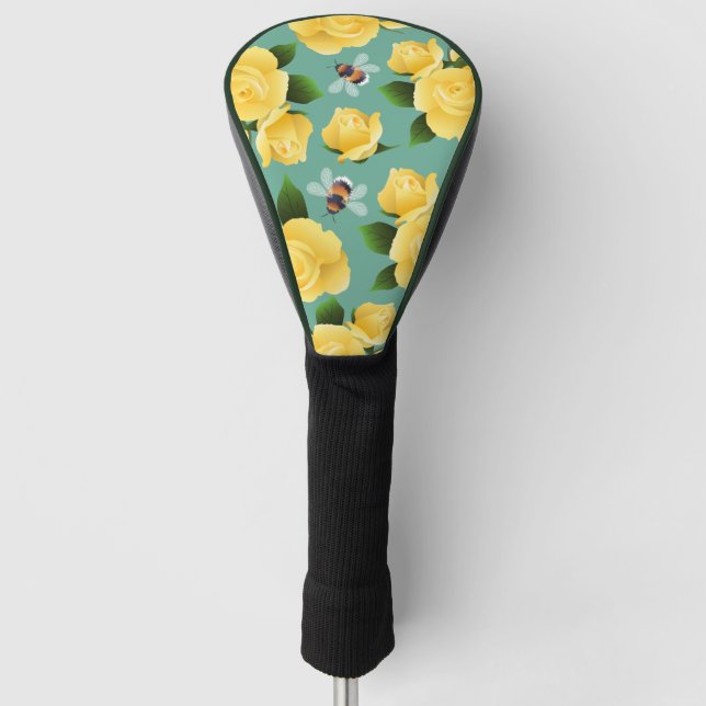 Bienen und Rose Golf Headcover (Vorderseite)