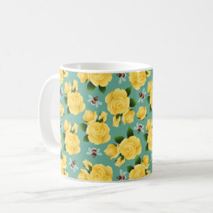 Bienen und Rose Kaffeetasse