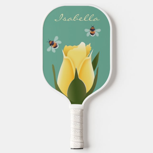 Bienen und Rose Pickleball Schläger (Vorderseite)