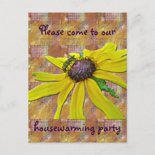 Bienen und Schwarzes Mit Augen Susan Housewarming  Einladungspostkarte