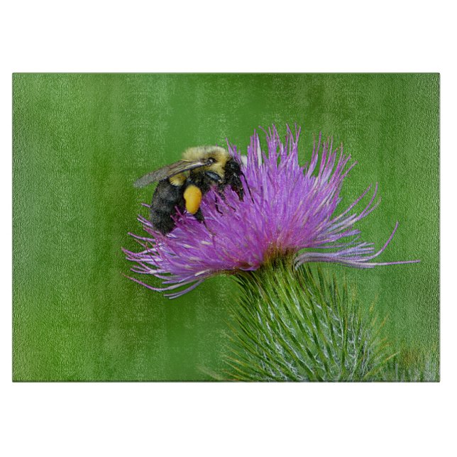 Bienen- und Thistle-Glas-Schneidebrett Schneidebrett (Vorderseite)