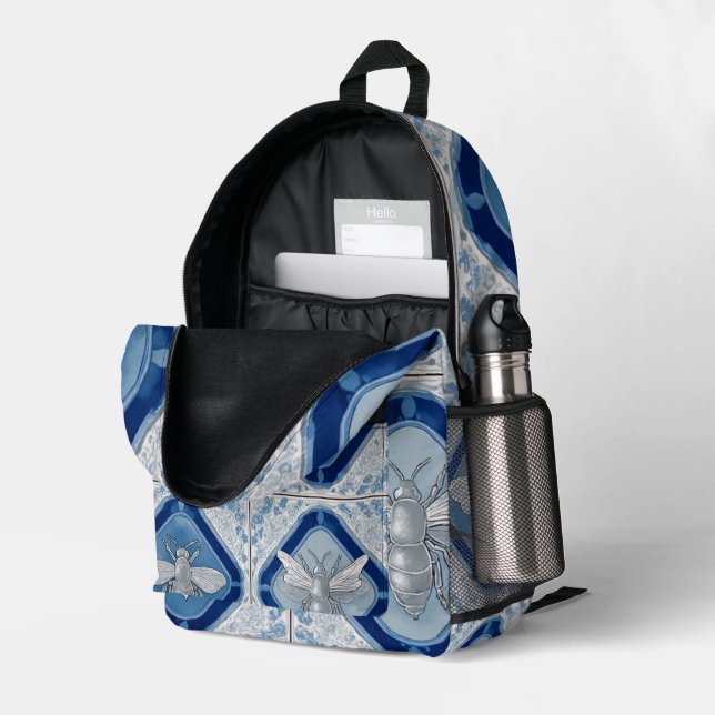 Bienen und Tiles Heritage - Rucksack (Rückseitige Ecke links (Offen) )