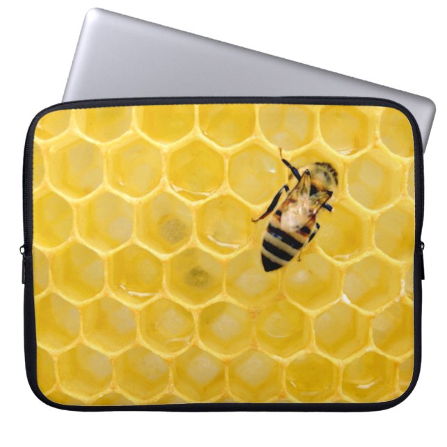 Bienen und Waben Laptopschutzhülle (Vorderseite)