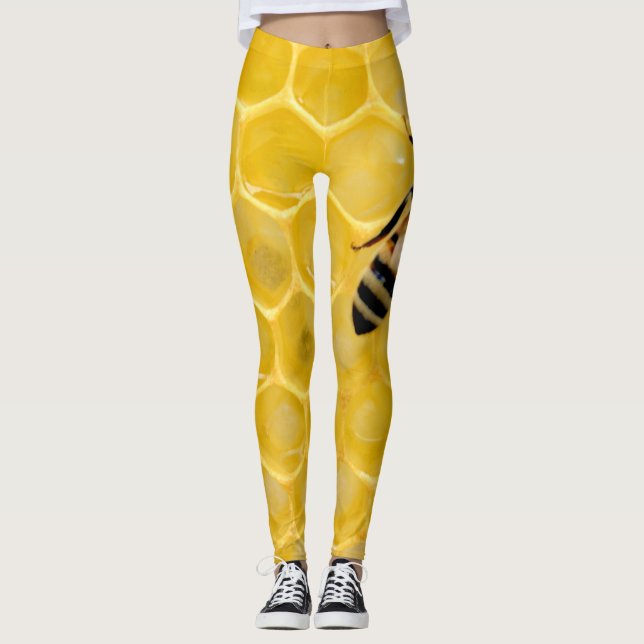 Bienen und Waben Leggings (Vorderseite)