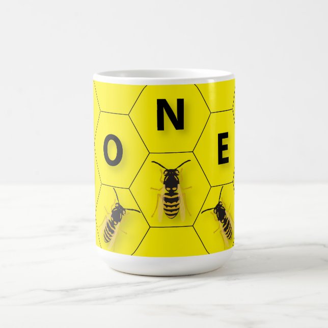 Bienen und Waben Tasse (Mittel)