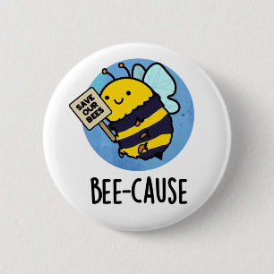 Bienenanfall Funny Insect Bee Pun Button