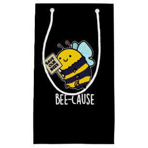 Bienenanfall Funny Insect Bee Pun Dark BG Kleine Geschenktüte