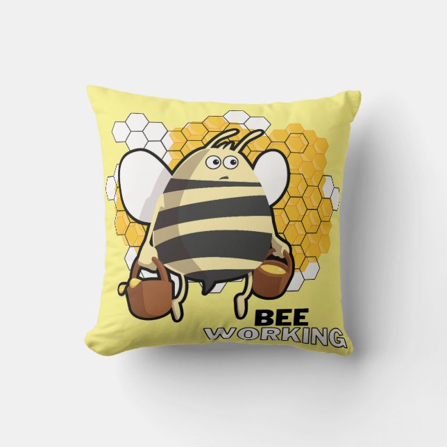 Bienenarbeit Kissen (Vorderseite)