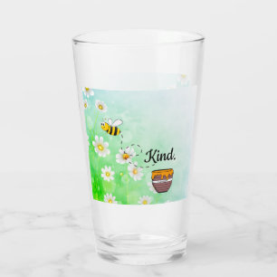 Bienenart-Honig Blumeninsekt-Cartoon Glas