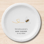 BienenBaby-Dusche Pappteller<br><div class="desc">Diese Papiertafel mit Bee Baby Duwer ist mit einer niedlichen Wasserfarbe versehen. Der gesamte Text ist anpassbar. Verwenden Sie zum Bearbeiten das Entwurfstool, um den Schriftart, die Größe des Schriftartes oder die Farbe zu ändern. Weil wir unsere Kunstwerke erstellen, werden Sie dieses exakte Bild von anderen Designern nicht finden. Original...</div>