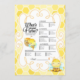 BienenBaby-Dusche Was ist in deinem Purse-Spiel? Einladung