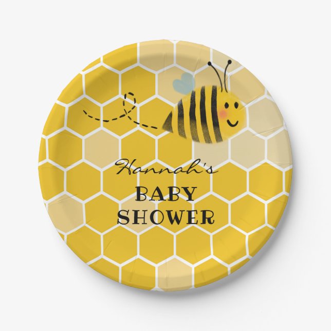 BienenBaby-Duschplatte Pappteller (Vorderseite)