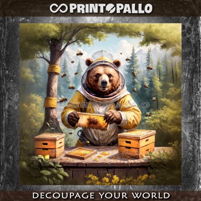Bienenbär kümmert sich um seine Biene und... Honig Seidenpapier (Von Creator hochgeladen)