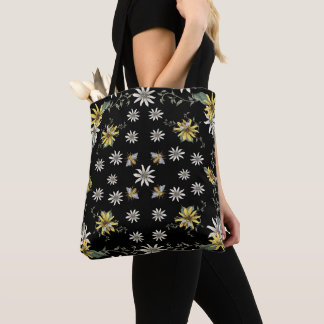 Bienenbeutel - Tasche der Blüten - Schwarz und Gel