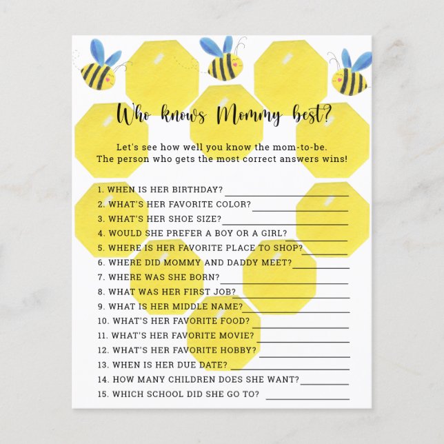 Bienenblume - Wer Mami am besten kennt (Vorderseite)