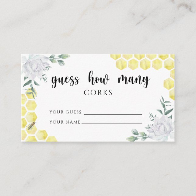 Bienenblüte - Stellen Sie sich vor, wie viele Kork Begleitkarte (Vorderseite)