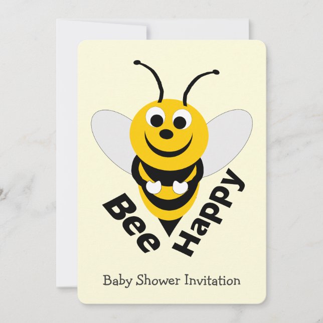Bienendesign-Babydusche Einladung (Vorderseite)